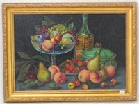 Vintage Original Oil Painting Still Life "Fruit".