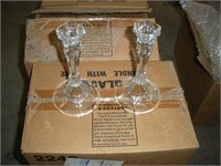30 Glass Candle Holders 6"