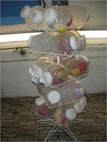Balloon Rack w/ Containers & Some Assorted