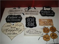 12 Assorted Wedding Signs 1 Lot