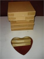 6 Heart Shaped Table Mirrors 10x10