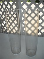5 Glass Vases 6 x 6 x 24