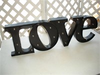Lighted Metal Love Sign 2 x 12 x 36