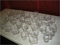 46 Glass Heart Candle Holders 4x5x2.5