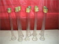 9 Glass Vases 24" tall