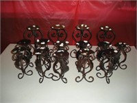 15 Metal Candle Holders 8 & 10" 1 Lot