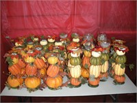 28 Pumpkin Candle Holders  1 Lot