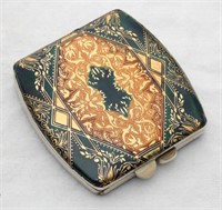 Vintage Tooled Leather Compact