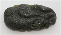 Antique19th Century Chinese Spinach Jade Netsuke