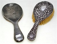 Edwardian Sterling Silver Repousse Brush
