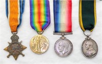 WW1 Set of Medals for Cpl. R.V.Turner No1563 RAMC