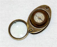 Vintage English Magnifying Glass / Compass