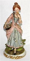 CAPO DI MONTI Hand Painted Lady Pottery Figurine