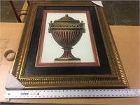 FRAMED PICTURE WITH URN