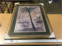 FRAMED PALM TREE PICTURE