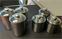 Stainless Steel Six Piece Canister Set