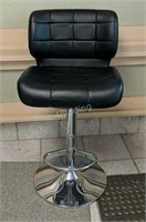 BR -Black Leather Style Adjustable Bar Stool