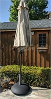 Movable outdoor patio umbrella