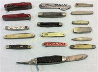 Collection Of 17 Folding Pocket Knives