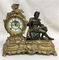 Ansonia French Bronze Statue Clock
