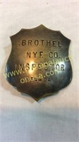 Brothel Inspector Badge Nye Co Nevada