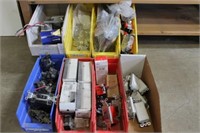 BINS OF RECEPTCIALS AND SWITCHES