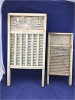 Pair of Old Wooden Washboards