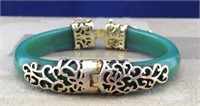Green Bracelet With Partial Metal Covering
