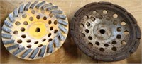 Two used  7"  Diamond Cup Wheels