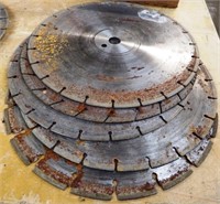Five 14" Used Concrete Saw Blades