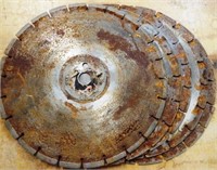Five 14" Used Concrete Saw Blades