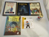 Lot de livres et BD Tintin