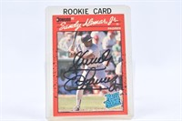 Sandy Alomar Jr Signed Baseball Card Padres