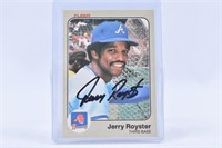 Jerry Royster Signed Baseball Card
