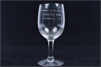 Gerald Ford Wine Glass Chardonay