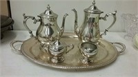 Silverplate coffee and tea service