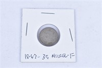 1867 3 Cent Nickel Coin