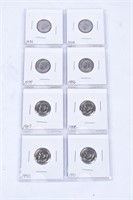 8 Dimes Uncirculated 1972-1991