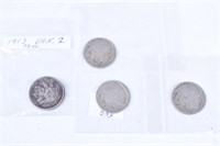 Indian Head Nickels, 2-1925, 1-1915, 2-1913
