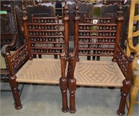 Pair Moorish Syrian Chairs