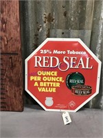25% More Red Seal tin sign