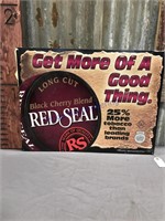 Red Seal smokeless tobacco tin sign