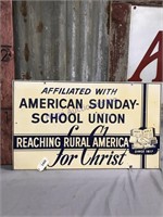 American Sunday-School Union sign, double sided