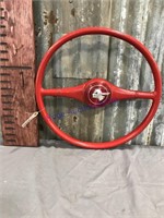 Red steering wheel, 17" across
