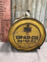 En-Ar-Co Motor Oil 5 gallon Rocker can