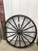 Wood spoke wheel, approx 42 inches tall