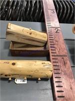 Pair of log jewelry boxes