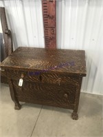 Tiger oak dresser w/ mirror