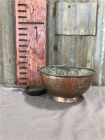 Copper bowl, Barnett-Majestic ashtray
