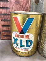 2 Valvoline oil cans, 1 Havoline (Texaco)